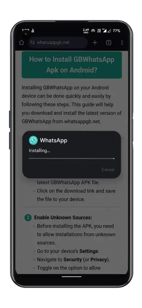 واتساپ جیبی GBWhatsApp - اسکرین‌شات 1