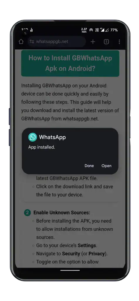 واتساپ جیبی GBWhatsApp - اسکرین‌شات 2