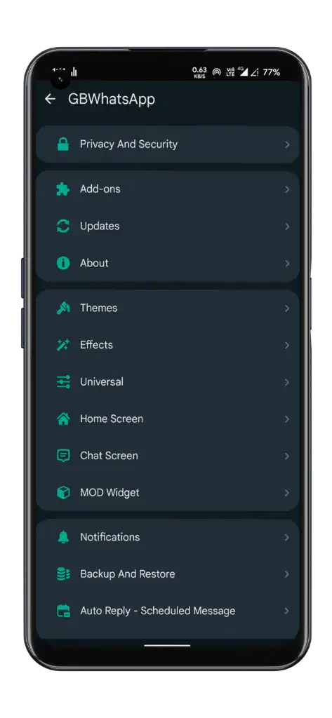 واتساپ جیبی GBWhatsApp - اسکرین‌شات 8