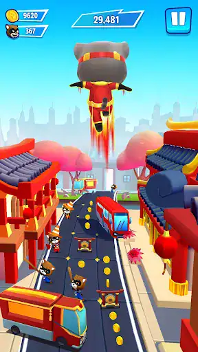 دوندگی تام سخنگو Talking Tom Hero Dash - اسکرین‌شات 3