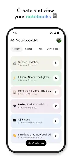 نوت بوک ال ام Google NotebookLM - اسکرین‌شات 2