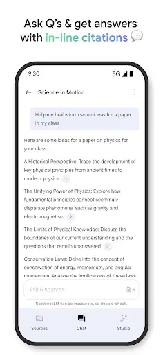 نوت بوک ال ام Google NotebookLM - اسکرین‌شات 5