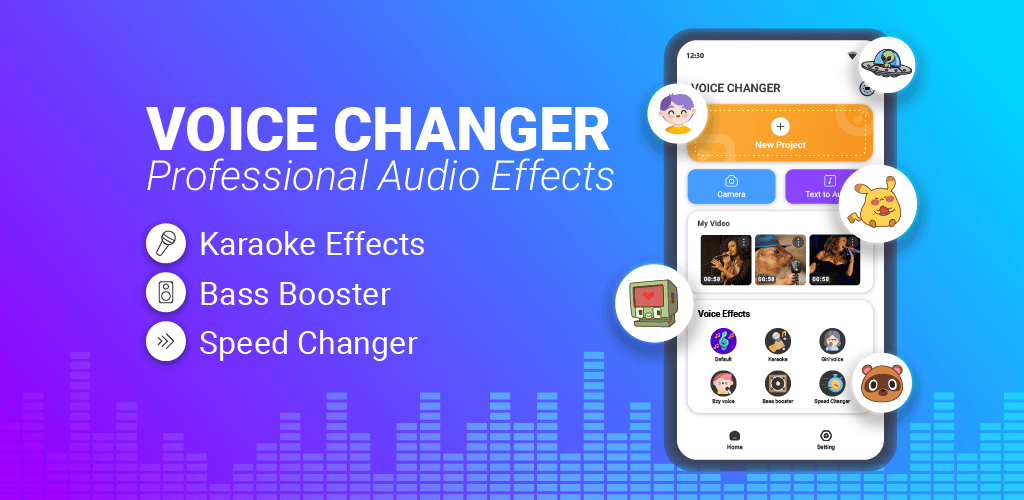 دانلود برنامه تغییر صدا سرگرم کننده و حرفه ای اندروید Voice Changer