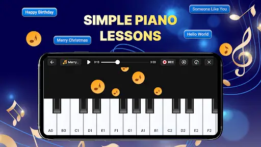 شبیه ساز پیانو Piano Keyboard - اسکرین‌شات 2