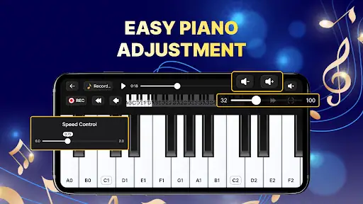 شبیه ساز پیانو Piano Keyboard - اسکرین‌شات 3