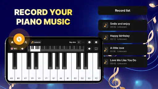 شبیه ساز پیانو Piano Keyboard - اسکرین‌شات 4