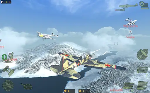 نبرد هواپیماهای جنگی Warplanes: Online Combat - اسکرین‌شات 18
